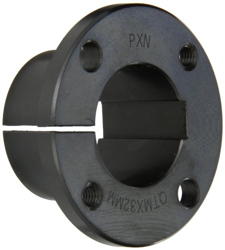 TB Woods Type QT QTM32MM Sure-Grip Bushing, Metric, 32 mm Bore, 41.3 mm OD, 31.8 mm Length, 198 lbs/in Torque, Standard Design, Standard Keyway