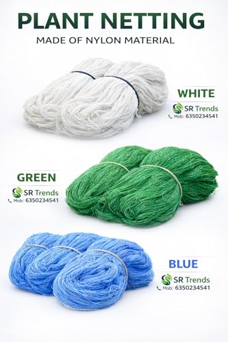 Image of 12 Ply Plant Netting 50 mm Mesh - Heavy Duty Garden Support Net, UV Resistant Trellis Net for Vegetables, Climbing Plants & Creepers (White, 10 X 200 FT)