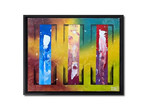 Tableau acrylique Géry Flag fait main toile coton 40x50 cm premium