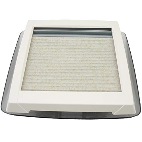 MPK Vision Vent S Pro Trappe de toit en verre transparent teinté pour fenêtre de toit, double store plissé, moustiquaire 28 x 28 cm, pour caravane, camping-car, caravane