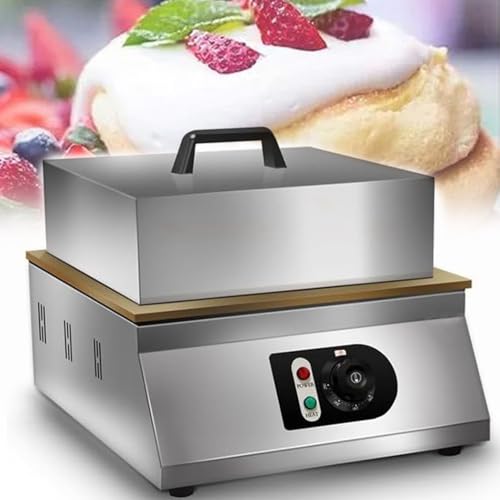 Image of Commercial Electric Souffle Machine,1700w Dorayaki Pancake Maker,With Stainless Steel Cover,For Restaurants,Bakeries,Dessert Shops