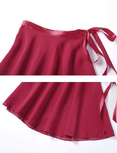 Image of Daydance Girls Women Sheer Ballet Skirts Wrap Chiffon Over Scarf for Dancing
