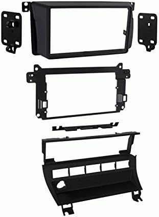 Double Din Install Car Stereo Dash Kit for a Aftermarket Radio Fits 1999-2006 BMW 3 Series 5 Separate Buttons Trim Bezel is Painted Matte Black