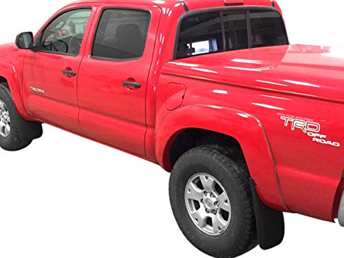 Red Hound Auto Premium Heavy Duty Molded 2005-2015 Compatible With Toyota Tacoma Mud Flaps Guards Splash Front & Rear 4Pc Set (With Oem Fender Flares) #TOP2