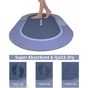 Fezora® Soft Silicone Door mat Quick Drying Water Soak Bathroom Mat & Water Absorbent Door Mat, Floor Mat, Doormat, Bathroom Carpet Cushion Mat (40x60)