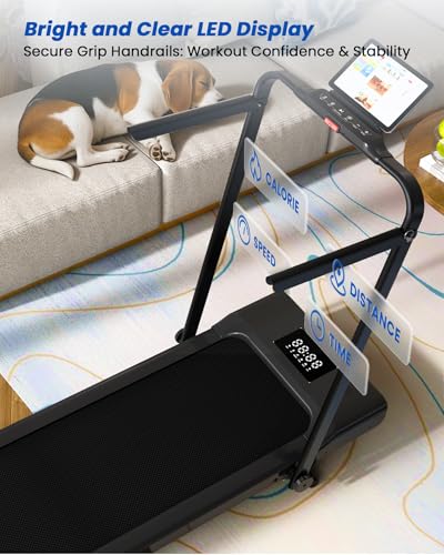 DeerRun CT03-B Foldable Walking Pad with 9% Manual Incline — view 7