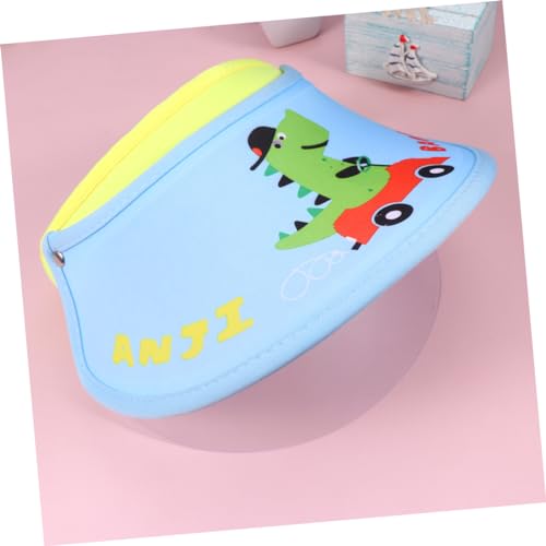 Wide Brim Boys and Girls Sun Hat Double Layer Protective Cap for Boy Girl Ice Belt Rotatable Visor Blue3