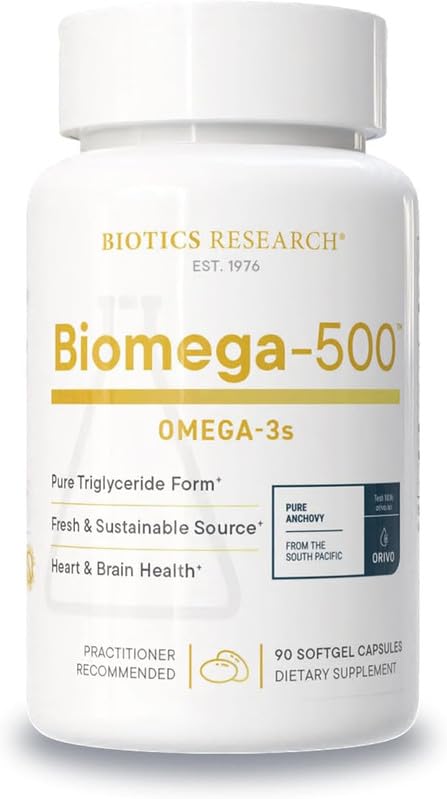 Biotics Research Biomega 500 Omega 3 Fish Oil Supplement, Highly Concentrated Fish Oil with EPA/DHA, Omega 3 Fatty acids, Supports Immune and Cardiovascular 90 Softgel Capsules | High Strength Herbal Supplement | Clean Label Ayurvedic Wellness-image-7
