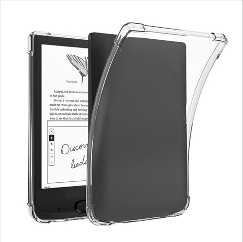 GIOPUEY Funda para Pocketbook Colour, Carcasa Trasera de TPU Suave, Cubierta Delgada, Protección con Airbag, Case Compatible con Pocketbook Colour-Transparente