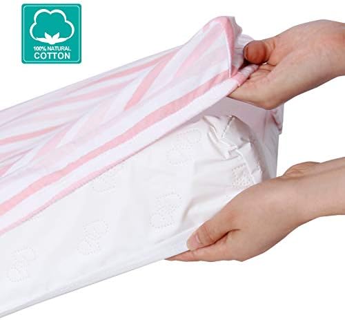 Changing Pad Cover Jersey Knit Cotton, Ultra Soft for Baby Girls, 2 Pack with Pink Prints, Changing Pad Fitted Sheet, Super Breathable&Stretchy