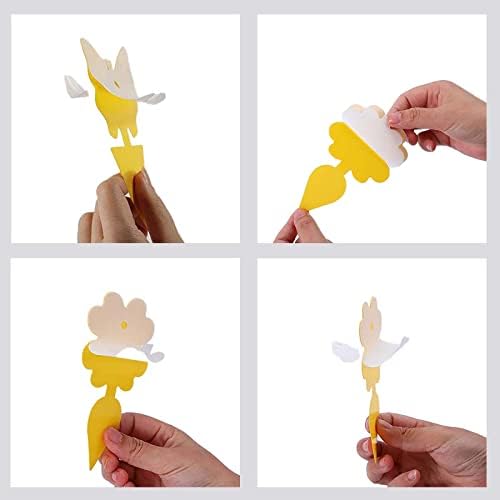 24 Pcs Fruit Fly Sticky Traps,Dual-Sided Sticky Fruit Fly and Plant Gnat Bug Trap for Indoor/Outdoor Use (Yellow-24pcs) - 1
