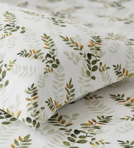 Image of Mafatlal 186 TC Metro Cotton Single Bedsheet | 90 x 60 Inch|Soft, Breathable & Lightweight | with Matching Pillow Cover| Bamboo Green