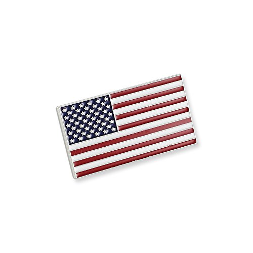 WIZARDPINS Authentic Official American Flag Enamel Lapel Pin Proudly Made in USA Silver Lapel Pin– 1 Pin