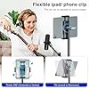 Microphone Stand,Aokeo Mic Stand Floor with Adjustable Tripod,Carrying Bag,Tablet Holder,Suitable for Any Microphone, Performance,Singing, Speech #1