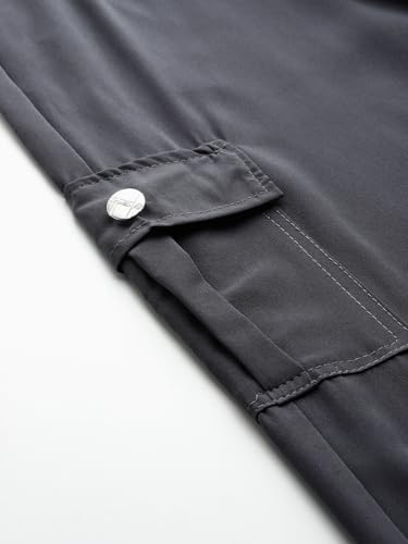 Image of Aarika Womens Casual Wear Black Colour Solid Crep Cargo Pant