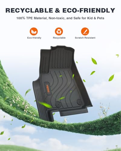 Image of Custom Floor Mats for 2022-2024 2025 2026 Jeep Grand Cherokee WL (Include 4xe, Not for WK2 or WL75) 5-Seat Only, Anti-Slip Durable All Weather TPE Car Liners with Trunk Cargo Liner