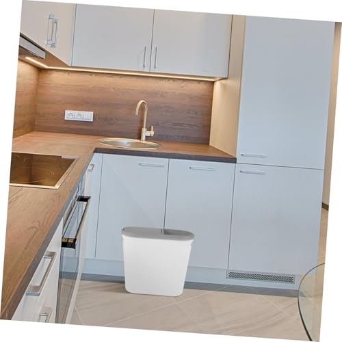 Caneca de basura rectangular con tapa para cocina y baño miniatura 7