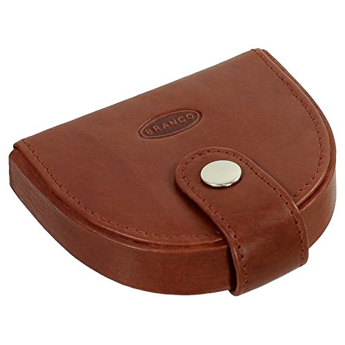 Branco Leder Herren Schütter Kleingeldbörse Münzbörse Schüttbörse Geldbörse Geldbeutel Portemonnaie weiches Rindsleder Farbe Braun