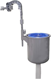 Escumadeira montada na parede para piscina, escumadeira de superfície de piscina de plástico cinza, coletor de detritos flutuantes para sistemas de filtragem de piscina e equipamento de filtragem limpa