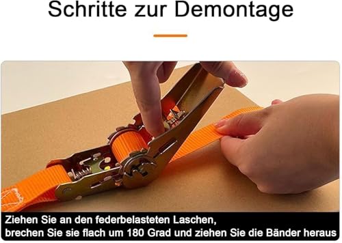 BetterJonny Zurrgurt, 2 Stück, 10 m, Ratschengurt mit Haken, 1000 kg Befestigungsgurt, Gurtbreite 25 mm, Ratschengurt mit Ratsche zur Befestigung von Auto, Motorrad, Gepäck