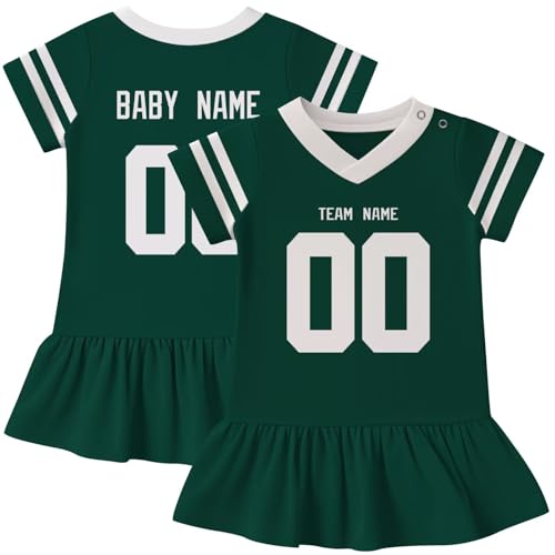 Image of KREDE Baby Clothes Unisex Bodysuit Jersey Style Custom Name Number for Baby Boys