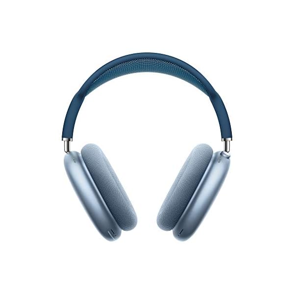 Apple AirPods Max Wireless Over-Ear Headphones, Active Noise Cancelling, Transparency Mode, Personalized Spatial Audio, Dolby Atmos, Bluetooth Headphones for iPhone – Sky Blue