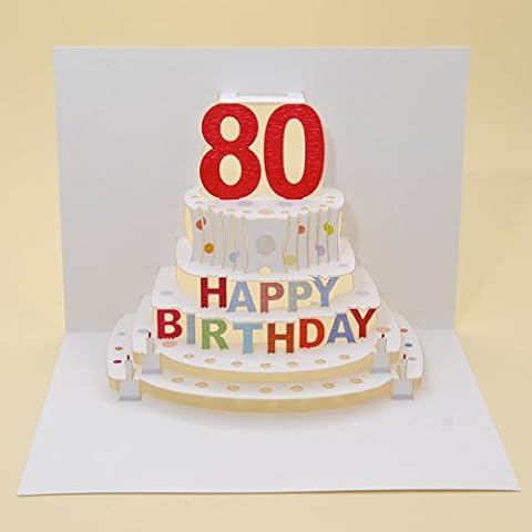Forever Cards Pop Up Birthday Card 80th Birthday Cover