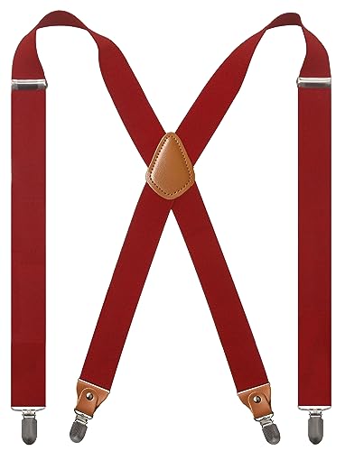 Image of Adjustable Elastic Suspenders for Men's and Women's with X Back Suspenders for Casual & Formal