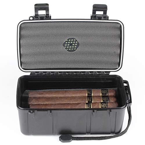 Mrs. Brog Waterproof Travel Cigar Humidor Case - Black - Holds up to 15 Cigars - Thumbnail 5