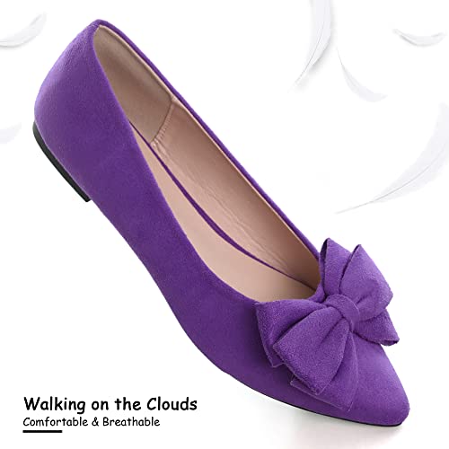 Image of Dear Time Women's Ballet Flats Dress Ballet Shoes Slip on for Office Work Comfortable Shoes