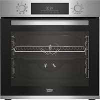 Beko BBSM12340X Einbau-Backofen-Set, zwei autarke Geräte: Induktionskochfeld mit 4 Kochzonen, Backofen mit 8 Heizarten, 72 l Garraum-Volumen, Kindersicherung, Sensortasten, Schwarz/Edelstahl