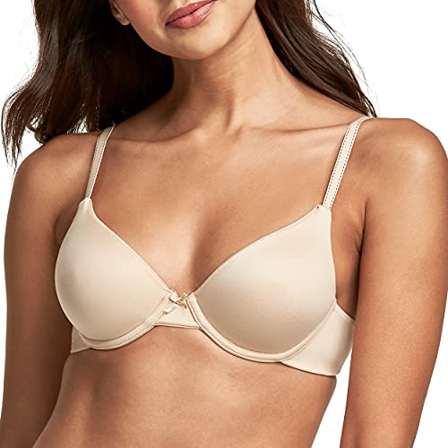 Maidenform Women's Comfort Devotion Demi Underwire Bra, Latte Lift Lace/Ivory Combo, 36B