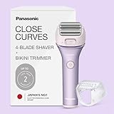 Panasonic Electric Shaver for Women, Cordless 4-Blade Shaver, Bikini Attachment, Pop-Up Trimmer, Wet Dry Operation, Electric Razors for Women - ES-AWL8AV (Purple)
