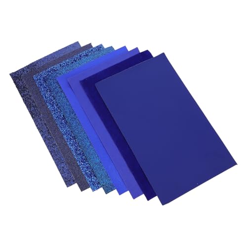 Hojas de cuero azul Uonlytech para manualidades y tapicería 2