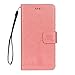 Price comparison product image iPhone Xs Max Case [With Free Stylus Pen],Embossed Tree Premium Leather Wallet Case Book Style Protective Cover with Card Slot Holder Magnetic Closure Folio Flip Case for iPhone Xs Max (Pink)