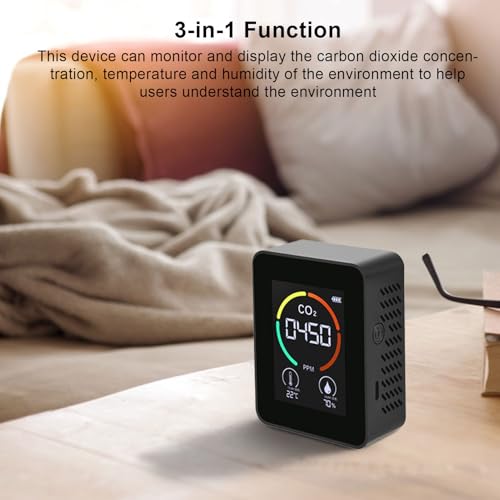 Detector de CO2 contra el aire cargado controla temperatura y humedad en casa 5
