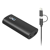 Portable Charger - [Apple Certified] uNu Superpak 5000mAh 2.1A External Battery Pack for iPhone 6 6S, 6 Plus,5S,5, Galaxy S6 Edge,Note 5 4 with 2-in-1 Lightning Cable 8Pin and MicroUSB Cable - Black