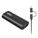 Portable Charger - [Apple Certified] uNu Superpak 5000mAh 2.1A External Battery Pack For iPhone 6 6S, 6 Plus,5S,5, Galaxy S6 Edge,Note 5 4 with 2-in-1 Lightning Cable 8Pin and MicroUSB Cable - Black