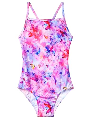 Image of Girls Swimsuits One-Piece Bathing Suits Multicolor Kids Sport Summer Beach Swimwear for 2-10 Years Old