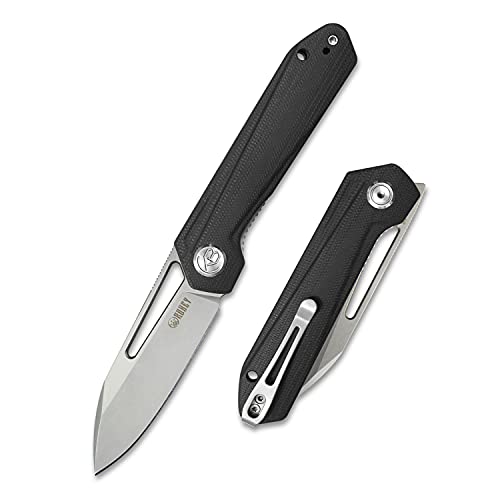 KUBEY Royal KU321 Folding Pocket Knife G10 Handle D2 Blade (Black - bead blasted)