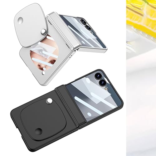Image of BOUNCEBACK Back Case Cover for Samsung Galaxy Z Flip 7 5G | Magnetic Hinge Protector | Hidden Mirror | Ultra Thin Cover Case for Z Flip7 - (Polycarbonate | Coral Red)