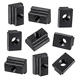 GLEAVI 10pcs T- Nut Block Truck Bed Rail Bolts Automotive Nuts Carbon Steel Square for Industrial Use