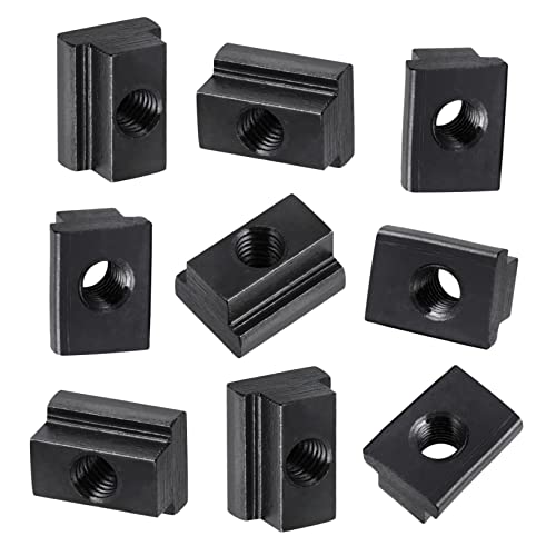 GLEAVI 10pcs T- Nut Block Truck Bed Rail Bolts Automotive Nuts Carbon Steel Square for Industrial Use