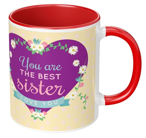 Image of Raksha Bandhan Gifts Printed Mug with Keychain Best Rakhi Combo Gift for Brother & Sister Rakshabandhan Return Gifts for Sister White 350ml Tea /Coffee Mug(Pack of 5)(RMKRCG106)