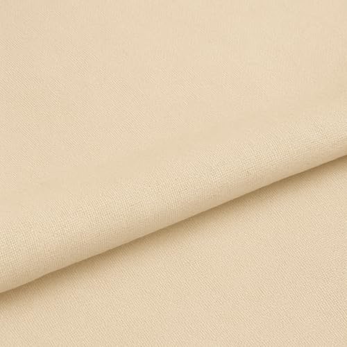 Image of DECOR2ADMIRE Cotton Bedsheet 300 Thread Count - Soft Solid Bed Sheet Set for Home, Bedroom & Hotel Use | with 2 Pillow Covers (Beige, Super King 108 inch x 108 inch)