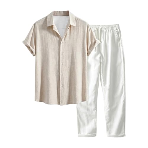 Survêtement homme en lin ample parfait pour les vacances et les sorties streetwear