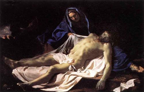 Affiche et impression sur toile Pietà Charles Le Brun pour salon 60x90cm