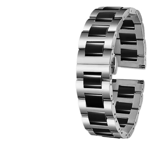 18 20 22mm EHb`oh Fit For Huawei Ή Fit For Samsung Ή(C Silver black,18mm)