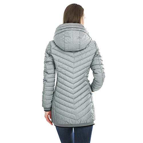 Knuffelwuff Damen Übergangsjacke - Leichte Jacke Brooklyn Größe: XXL / 44 Hellgrau - Atmungsaktive Wasserabweisende Jacke für Outdoor, Wandern, Reisen, Gassi gehen