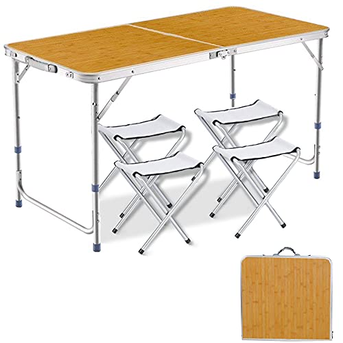 DesertFox アウトドア 折りたたみ テーブル 120/90cm 高さ3/2段階調整可能 自由に高さ調整可能ピクニック レジャー キャンプ用 折畳み コンパクト 収納 簡単組立